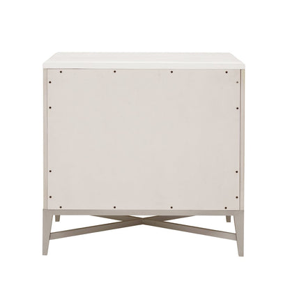 Ashby Place Accent Nightstand with Center Drawers and USB-C Port
