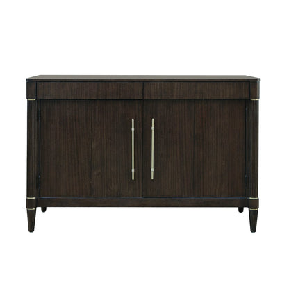 Asher Park 2 Door Server with Storage Drawer, Piano Brown Finish