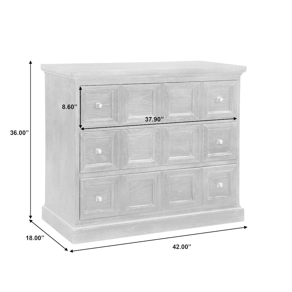 Rustic 3 Drawer Accent Chest