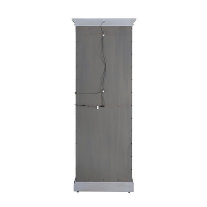 Side Entry Accent Curio, Gray Finish
