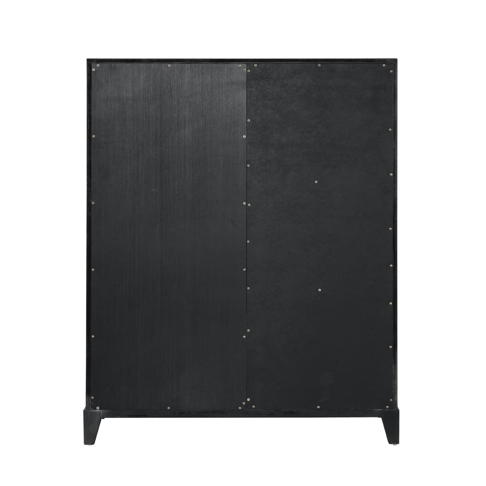 Lenox 5-Drawer Sliding Door Chest with Storage