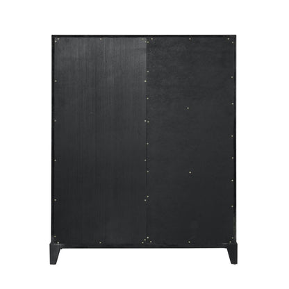 Lenox 5-Drawer Sliding Door Chest with Storage