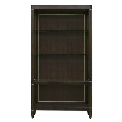 Asher Park Open Shelf Etagere, Piano Brown Finish