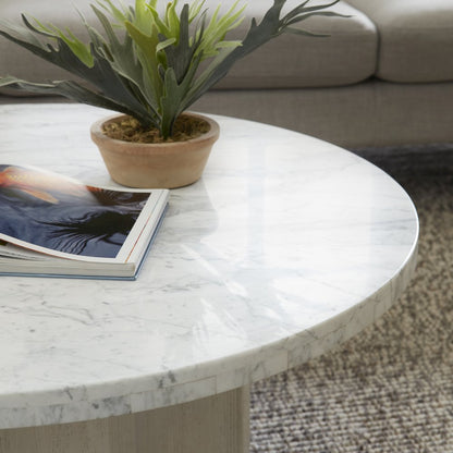 40" Round Cocktail Table with Marble Top