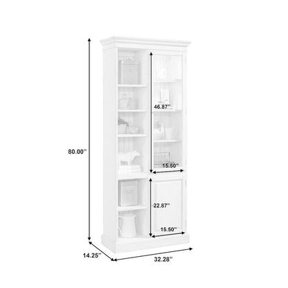Display Curio Cabinet in Light Gray
