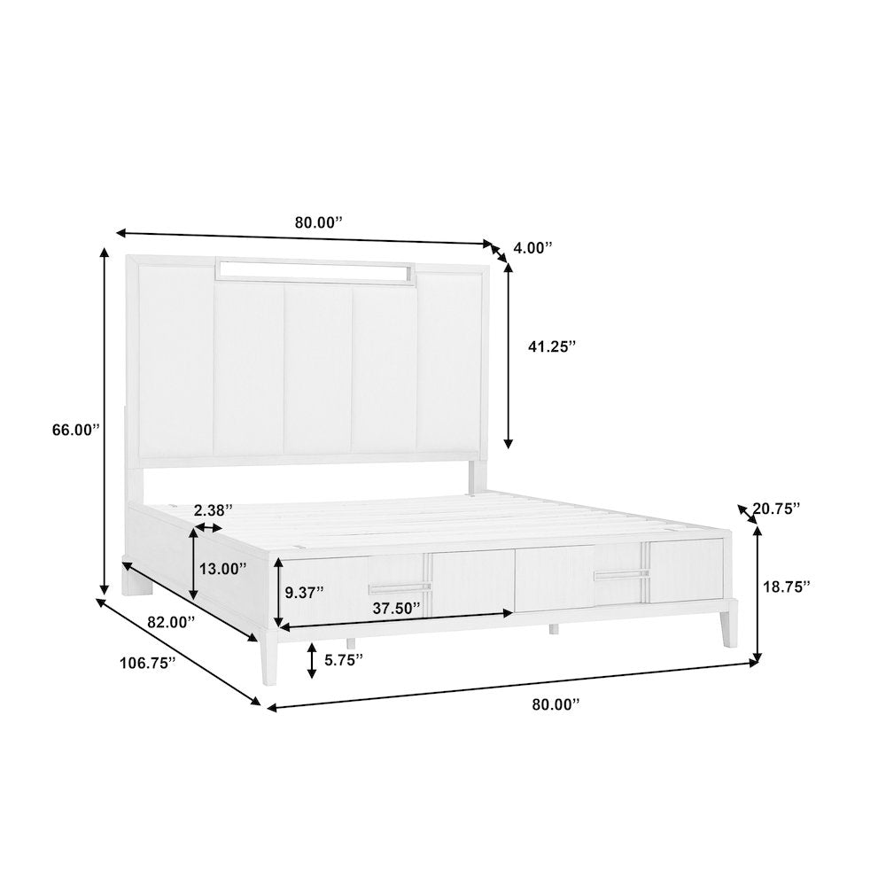 Kendall King Upholstered Storage Bed