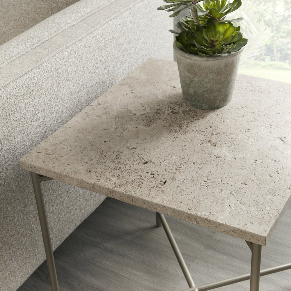 Large Stone Top Nesting Table