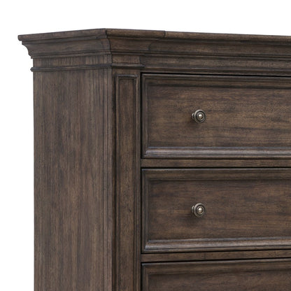 Woodbury Five Drawer Chest in Cowboy Boots Brown