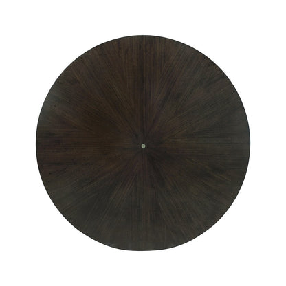 Asher Park Round Dining Table, Piano Brown Finish