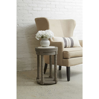 Spindle Leg Spot Table with Marble Top