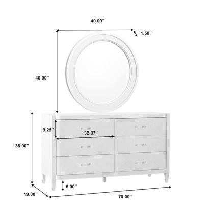 Zoey Round Beveled Mirror