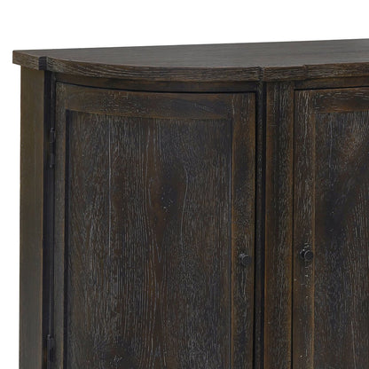 Curved 3 Door Hallway Accent Chest
