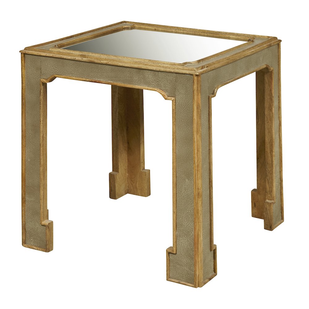 Art Deco Side Table with Mirror Top