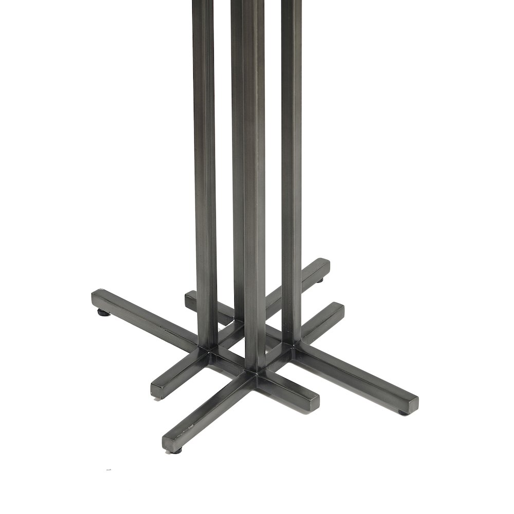 Glass Top Spot Table with Metal Base Pedestal
