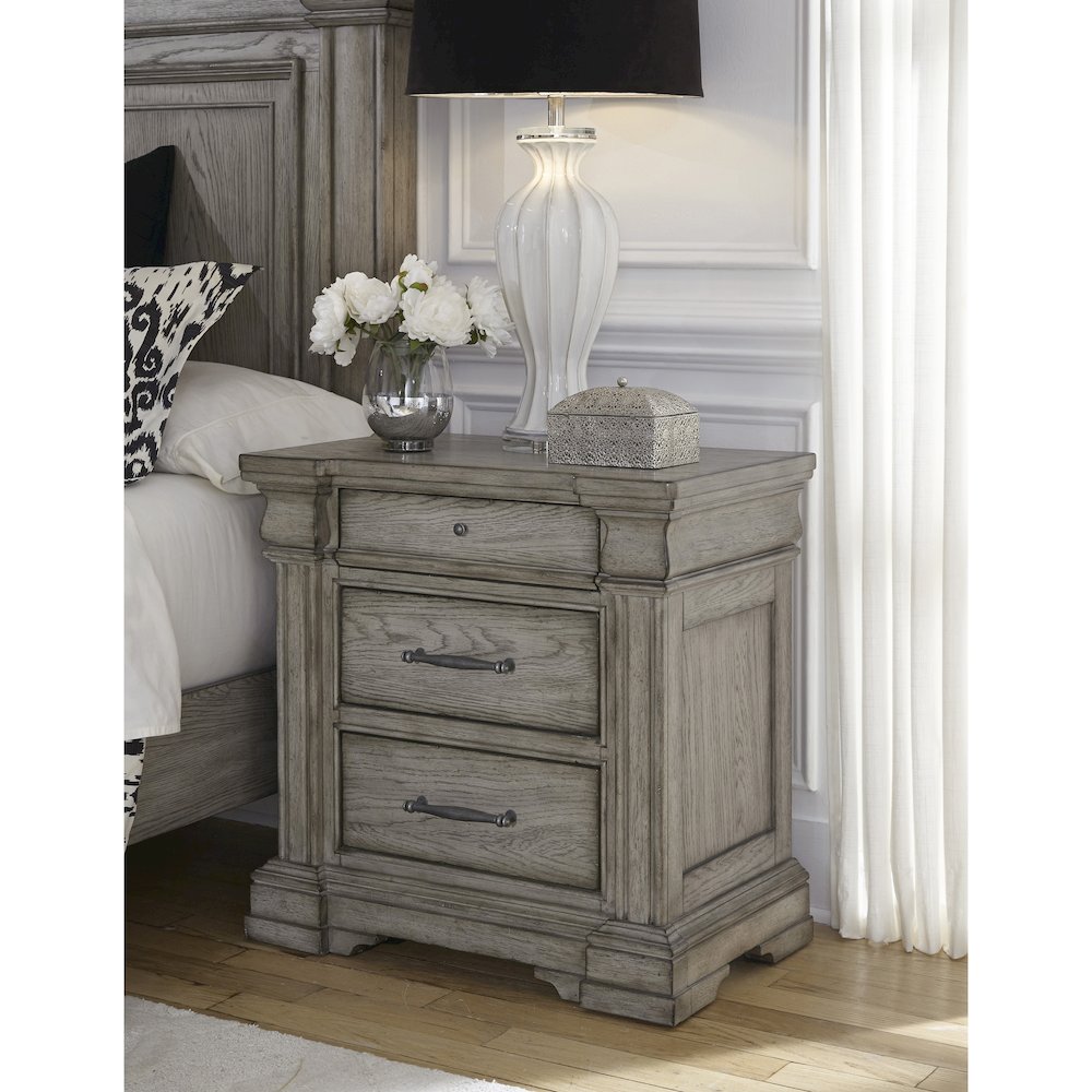 Madison Ridge 3 Drawer Nightstand in Heritage Taupe