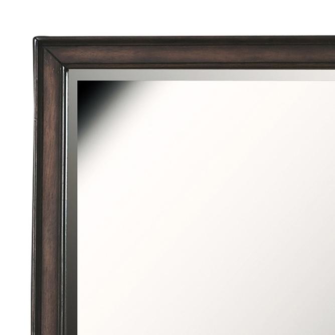Kids Beveled Dresser Mirror in Espresso Brown