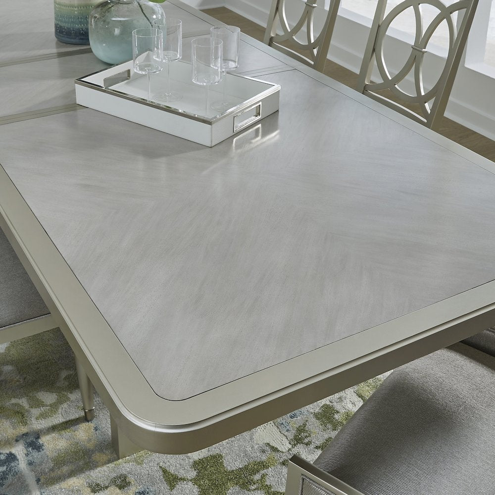 Zoey Double Pedestal Dining Table with Leaf Extensions