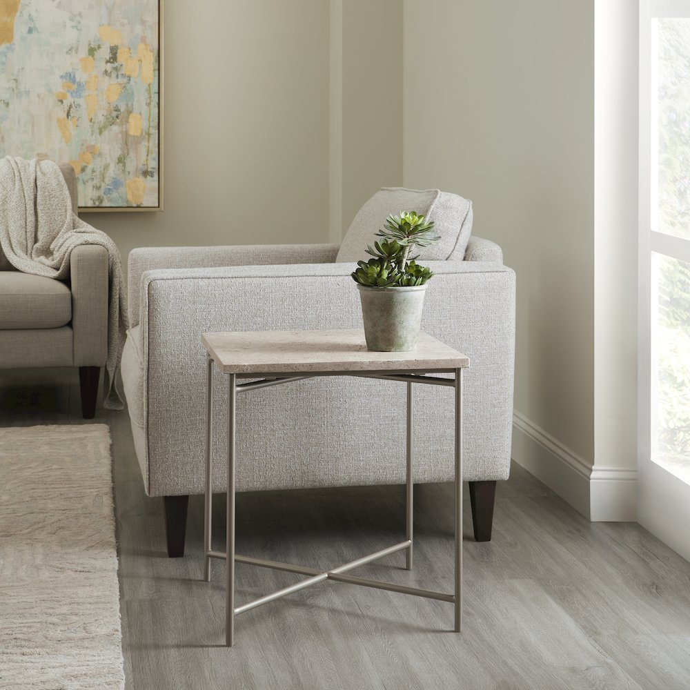 Large Stone Top Nesting Table