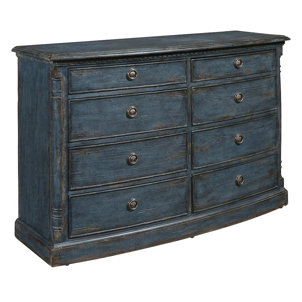 Robin Egg Blue 8 Drawer Dressing Chest