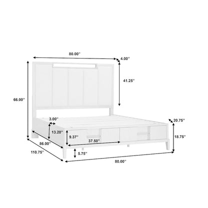 Kendall California King Upholstered Storage Bed