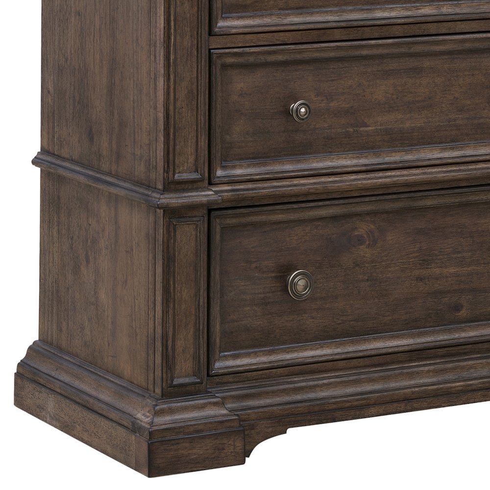 Woodbury Five Drawer Chest in Cowboy Boots Brown