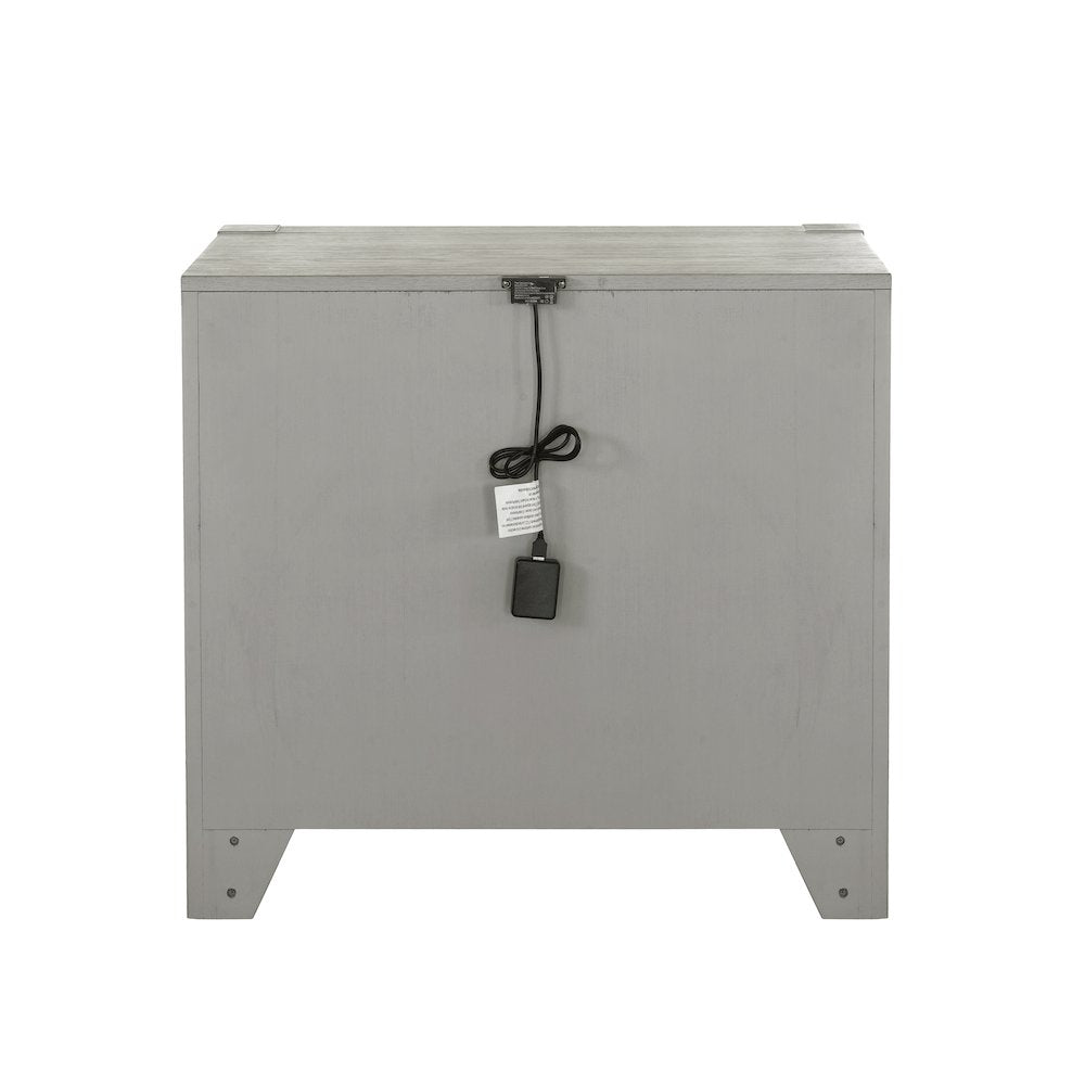 Millwork Two Drawer Nightstand with USB/C Port