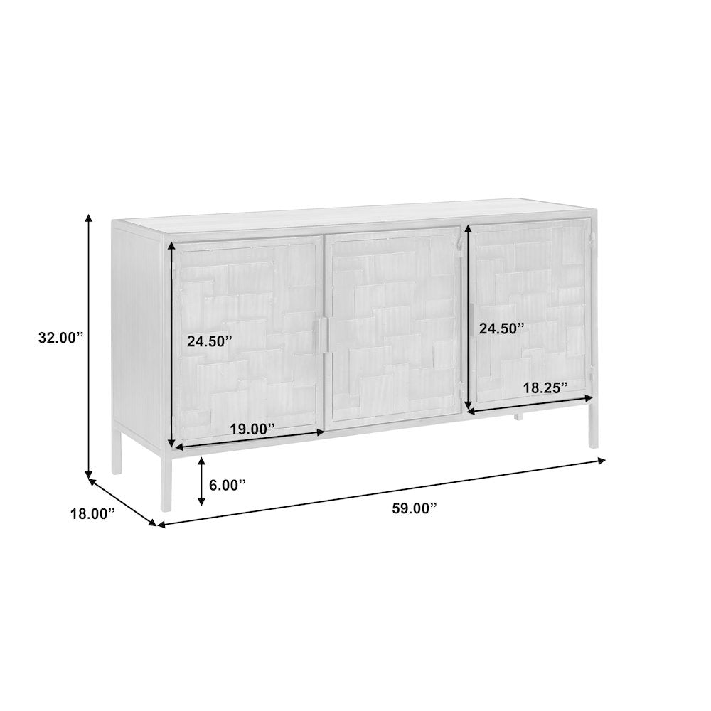 3-Door Metal Sideboard
