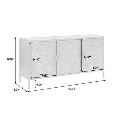 3-Door Metal Sideboard