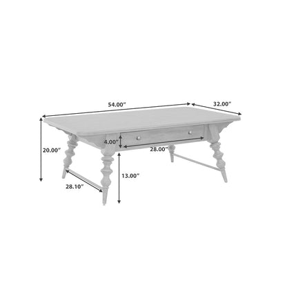 Revival Row Rectangular Cocktail Table with Drawer