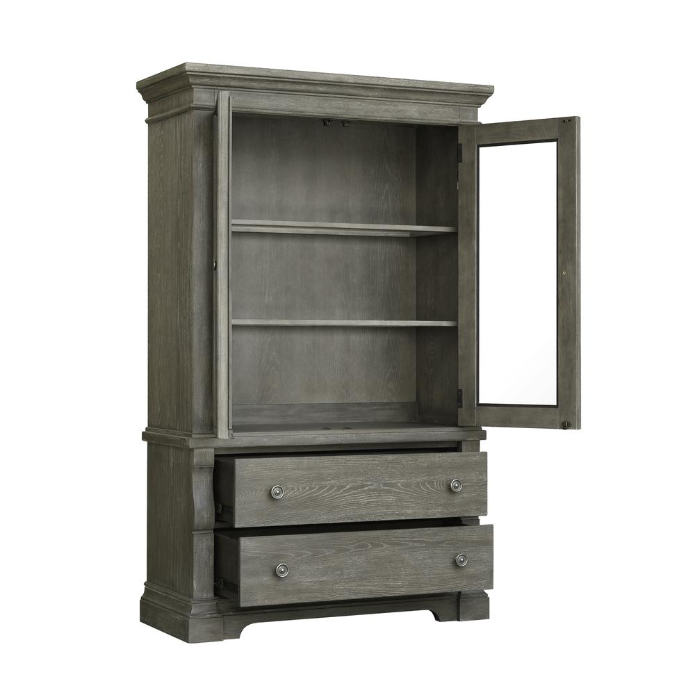 Lawson's Creek Glass Door China Curio with Storage Drawers