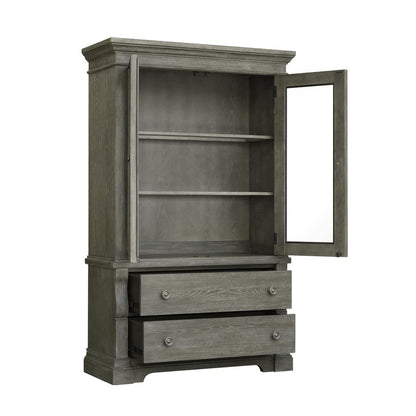 Lawson's Creek Glass Door China Curio with Storage Drawers