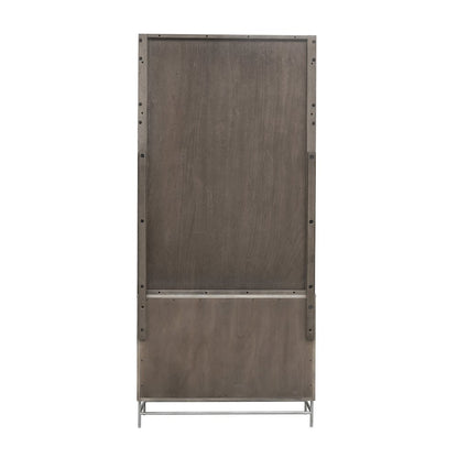 Industrial 4 Shelf Bookcase with 2 Door Cabinet