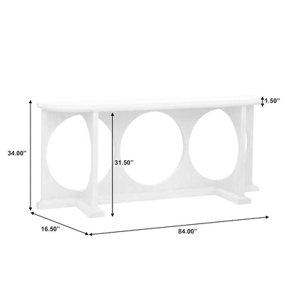 Modern Entryway Console Table with Concrete Top