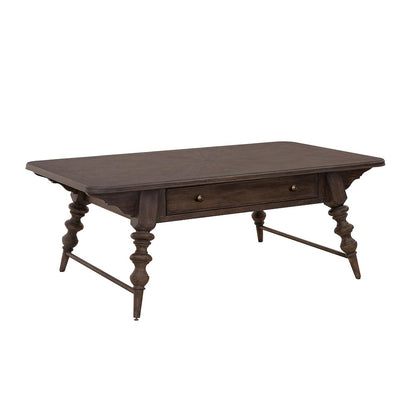 Revival Row Rectangular Cocktail Table with Drawer