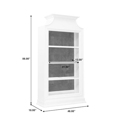 Open Storage 3 Shelf Bookcase with Natural Wood Back Panel