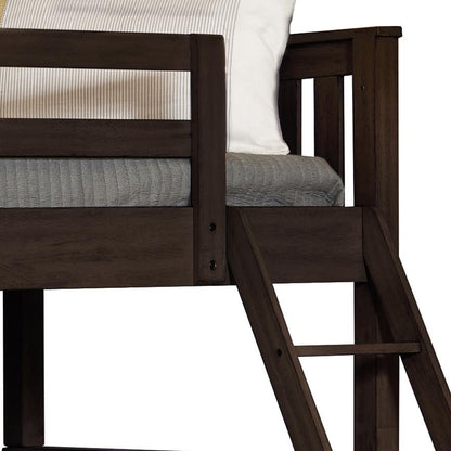 Kids Bunk Bed End in Espresso Brown
