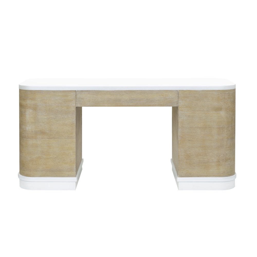 Two-Toned 7 Drawer Writing Desk