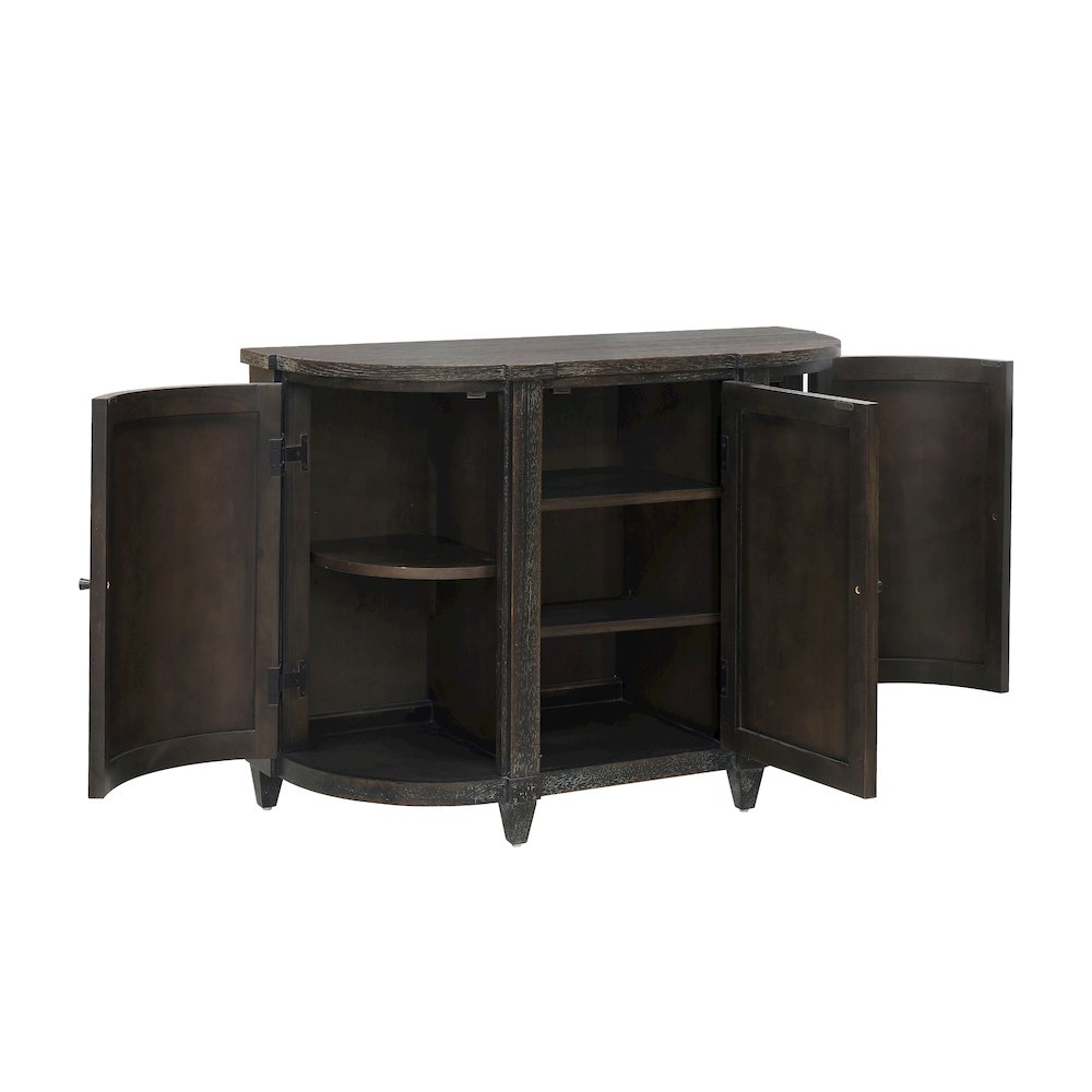 Curved 3 Door Hallway Accent Chest