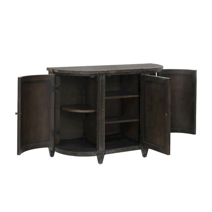 Curved 3 Door Hallway Accent Chest
