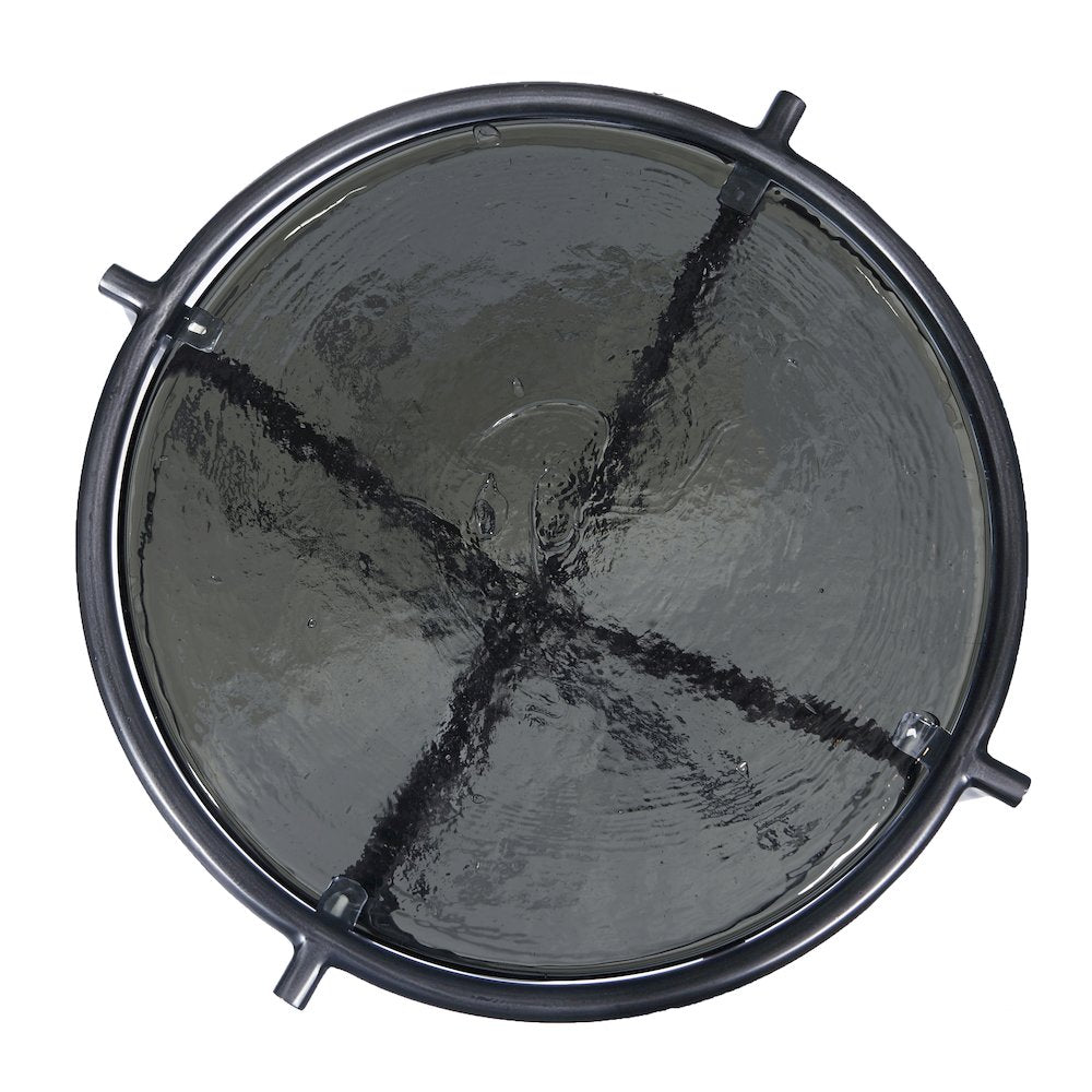 Metal Spot Table with Glass Top