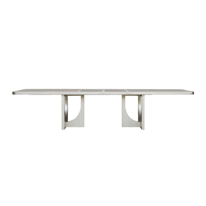 Zoey Double Pedestal Dining Table with Leaf Extensions