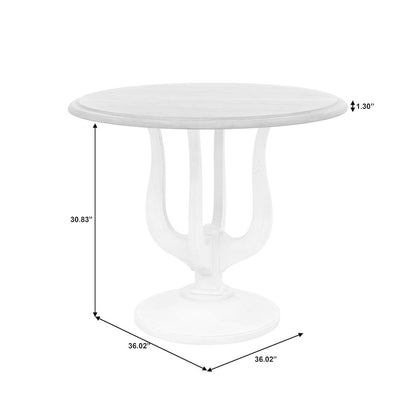 Two-Toned Entry Table with Harp-Shaped Base