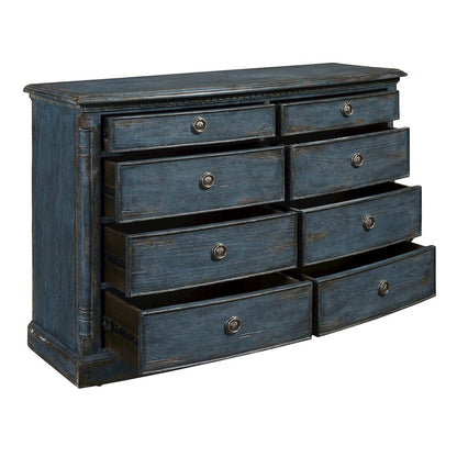 Robin Egg Blue 8 Drawer Dressing Chest