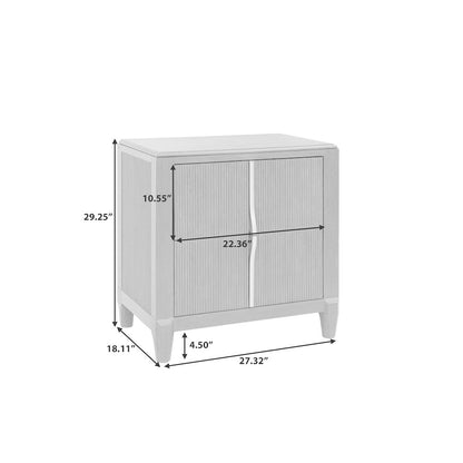 West End Loft 2-Drawer Nightstand with USB-C Outlets