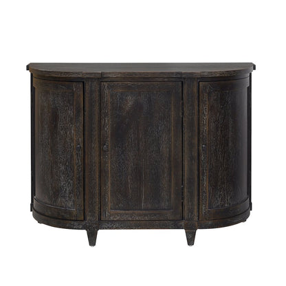 Curved 3 Door Hallway Accent Chest