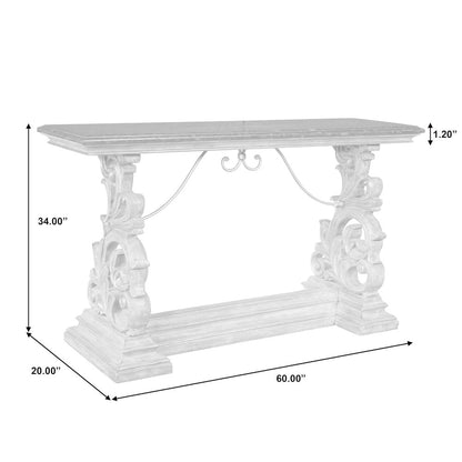 Marble Top Console Table