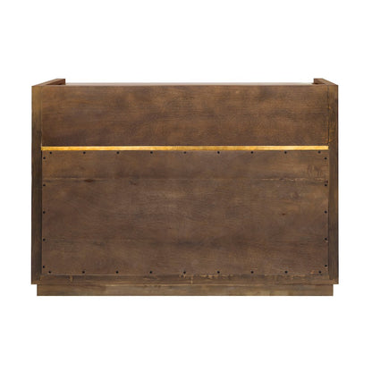 3 Door Bar Cabinet with Glass Shelves