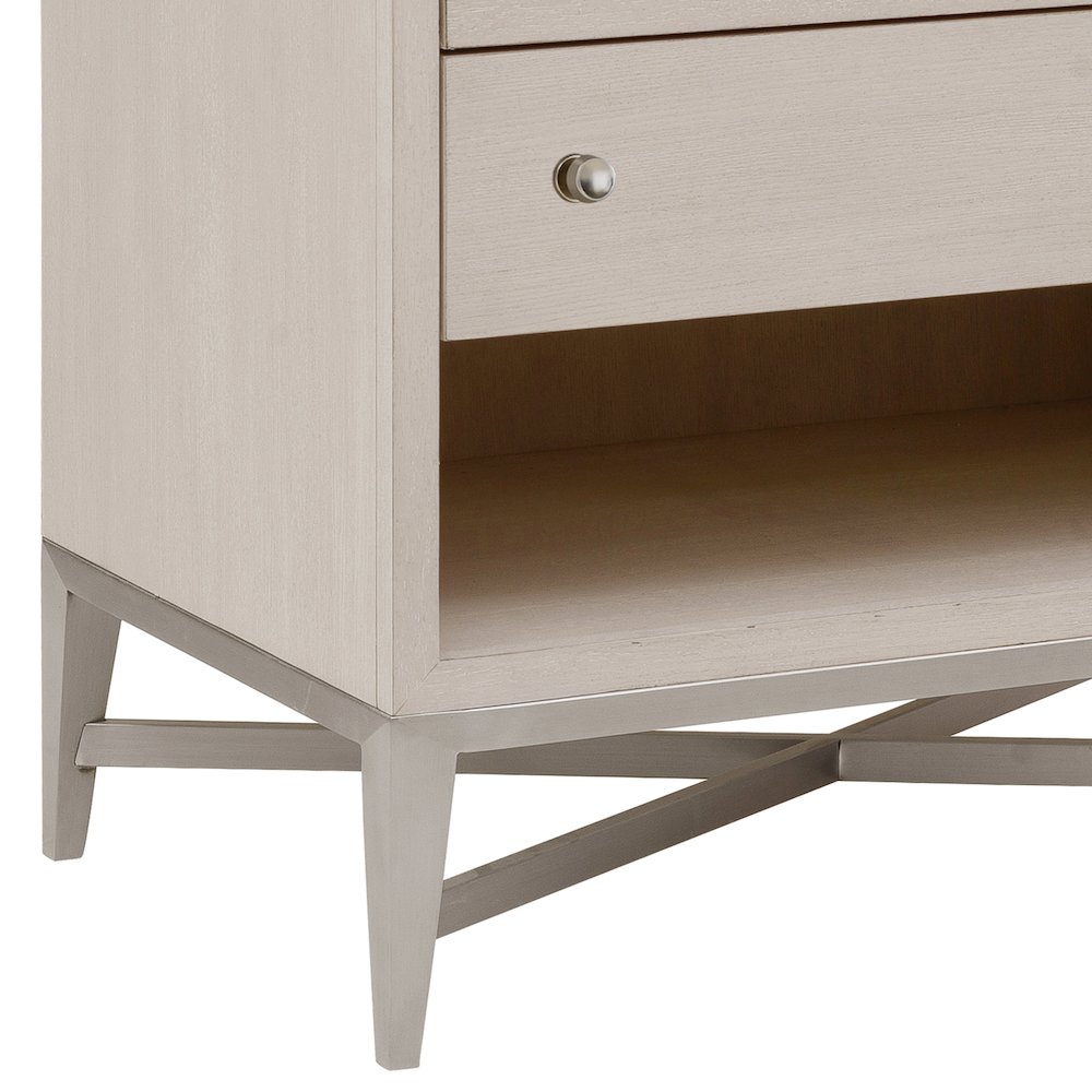 Ashby Place Accent Nightstand with Center Drawers and USB-C Port
