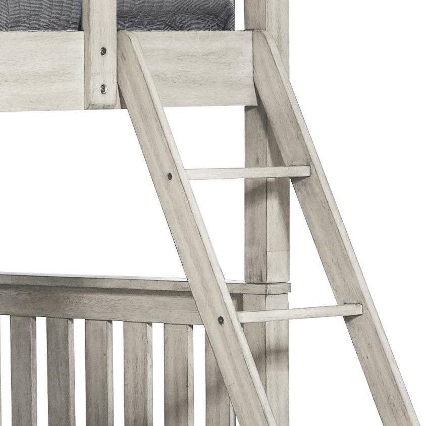 Kids Twin Bunk Bed with Trundle in River Birch Brown