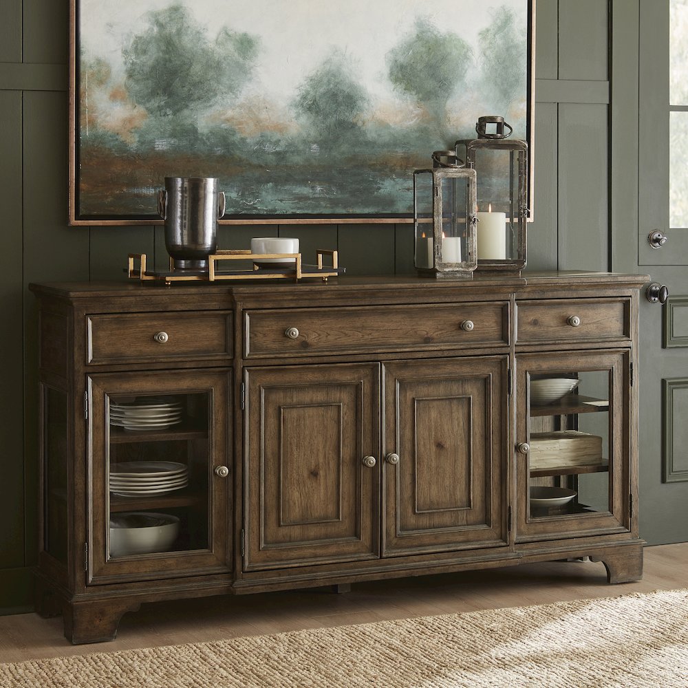 Revival Row 3-Drawer Buffet with Cabinet Doors